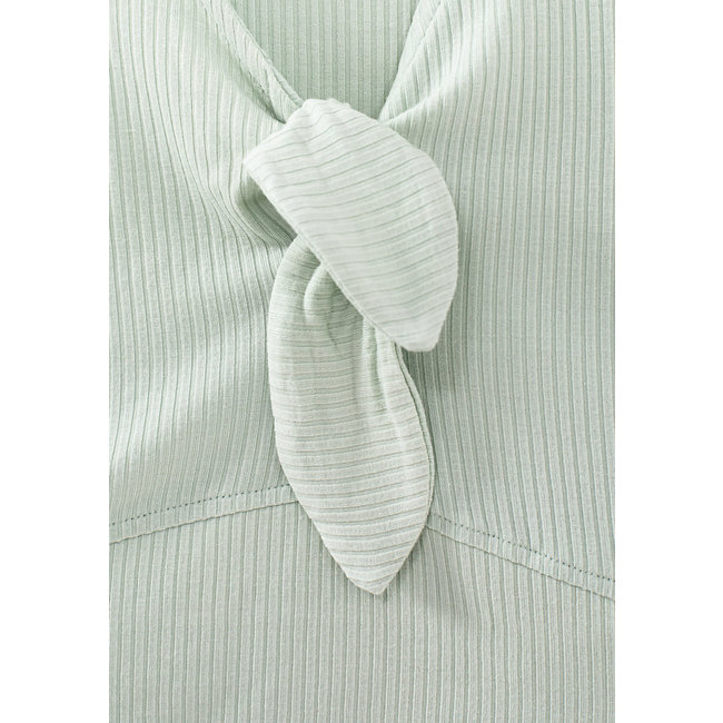 IKKS GIRLS’ MINT RIBBED CROPPED T-SHIRT WITH BOW