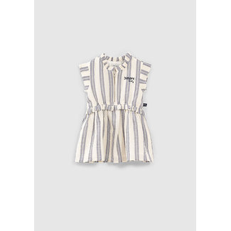 IKKS Baby girls’ ecru dress with blue stripes