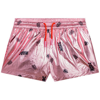 THE MARC JACOBS GIRLS METALLIC SHORTS WITH GREETINGS LOGO