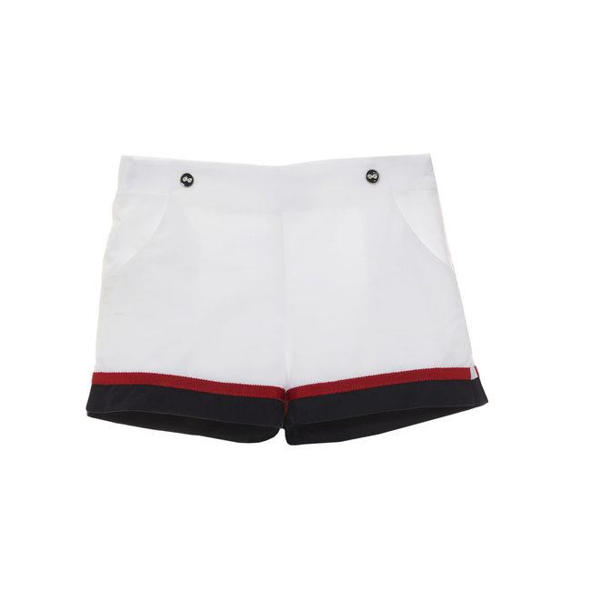 PATACHOU GIRL WHITE/NAVY SHORTS