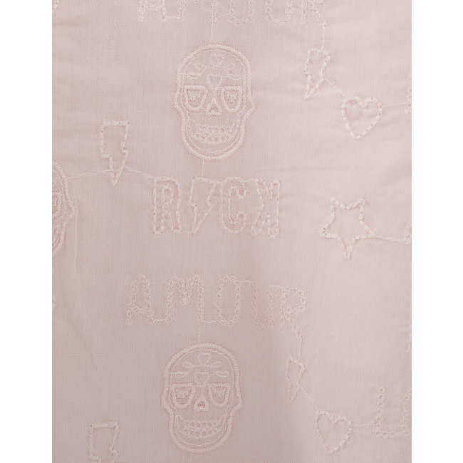 IKKS GIRLS’ LIGHT PINK BLOUSE WITH RUFFLES AND EMBROIDERY