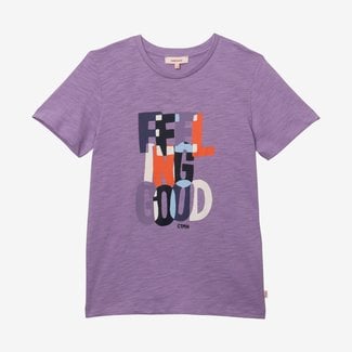 CATIMINI Boy's purple slogan T-shirt