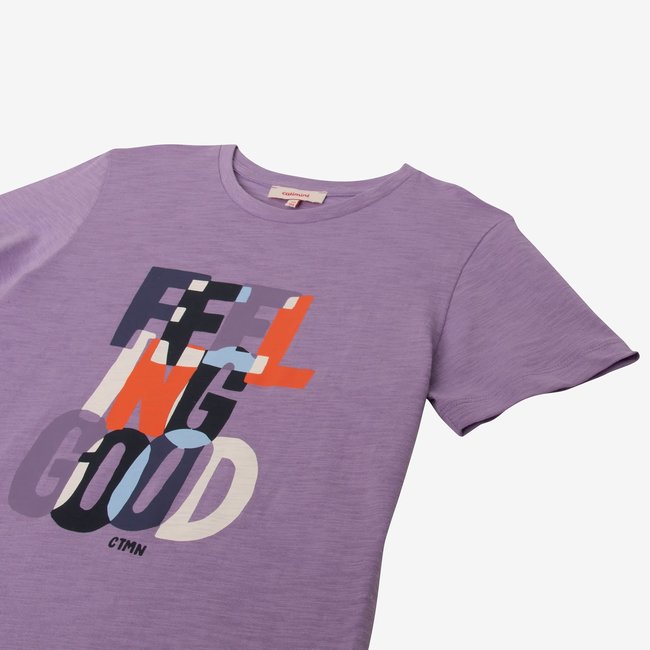 CATIMINI Boy's purple slogan T-shirt