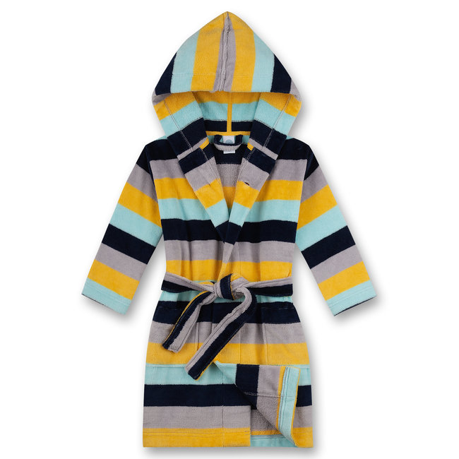 SANETTA Boys' bathrobe with colorful stripes