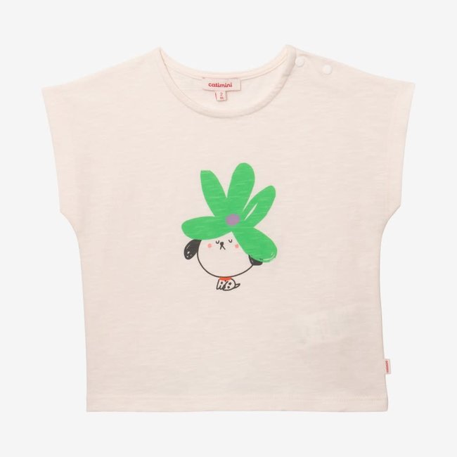 CATIMINI Baby girls' flowered dog t-shirt
