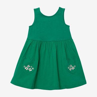 CATIMINI Baby girl's green bi-material dress