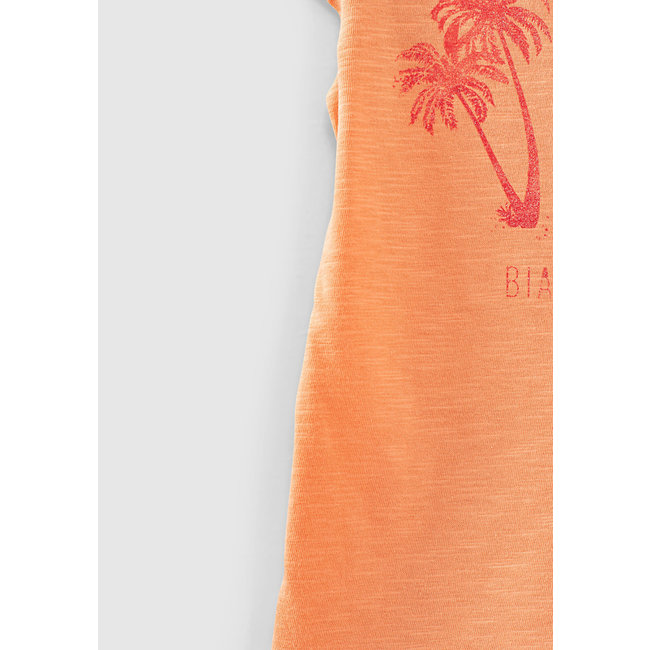 IKKS GIRLS’ APRICOT GLITTERY VAN LIFE IMAGE ORGANIC T-SHIRT