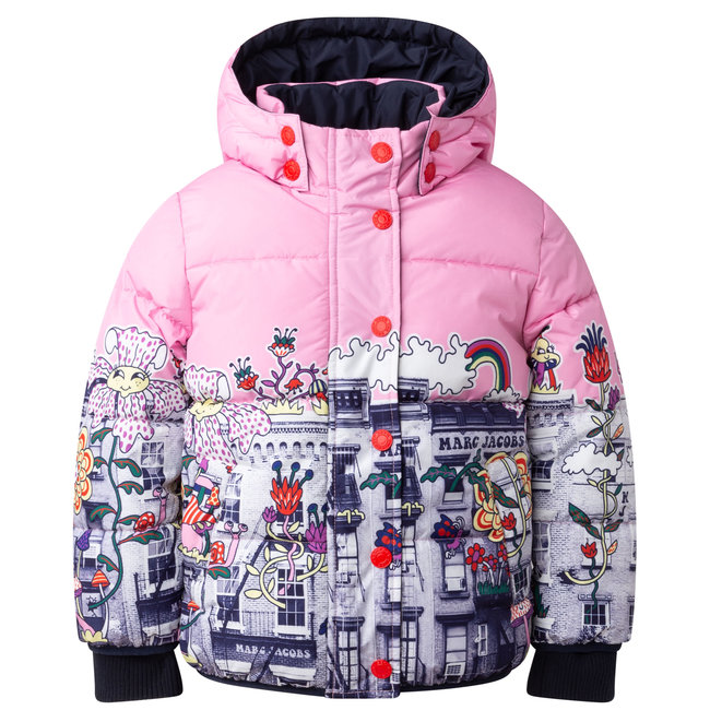THE MARC JACOBS GIRLS BLUE/PINK PUFFER JACKETCOSMIC CITY