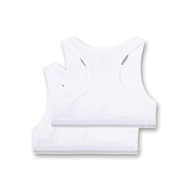 SANETTA Girls Bustier (double pack) white