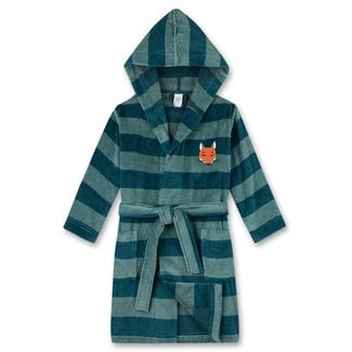 SANETTA Boy's bathrobe blue ringed