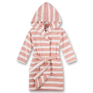 SANETTA Girls bathrobe pink stripes