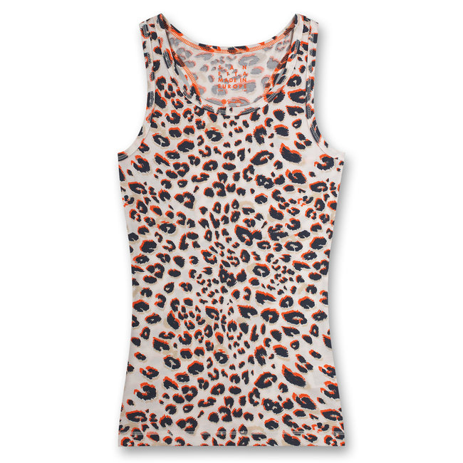 SANETTA Girls Undershirt Gray Leo-Allover Athleisure