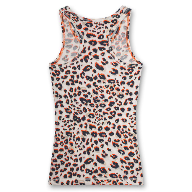 SANETTA Girls Undershirt Gray Leo-Allover Athleisure