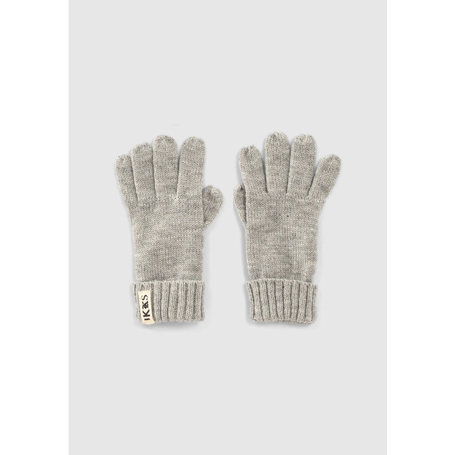 IKKS BOYS’ MEDIUM GREY MARL KNIT GLOVES