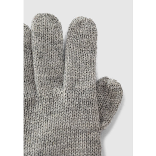 IKKS BOYS’ MEDIUM GREY MARL KNIT GLOVES
