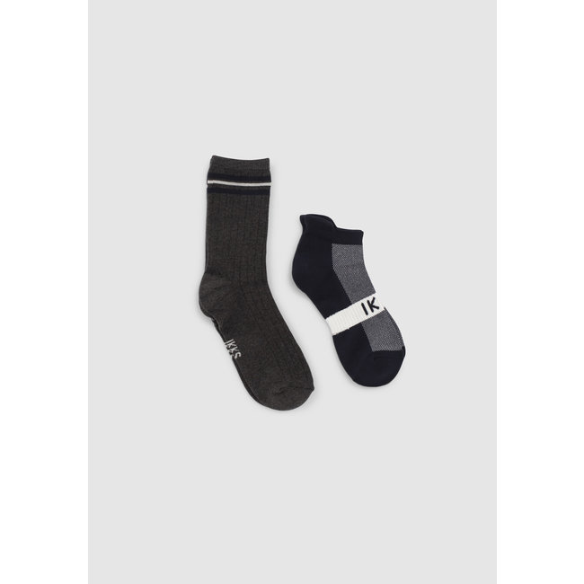 IKKS BOYS’ KHAKI AND GREY SPORT SOCKS