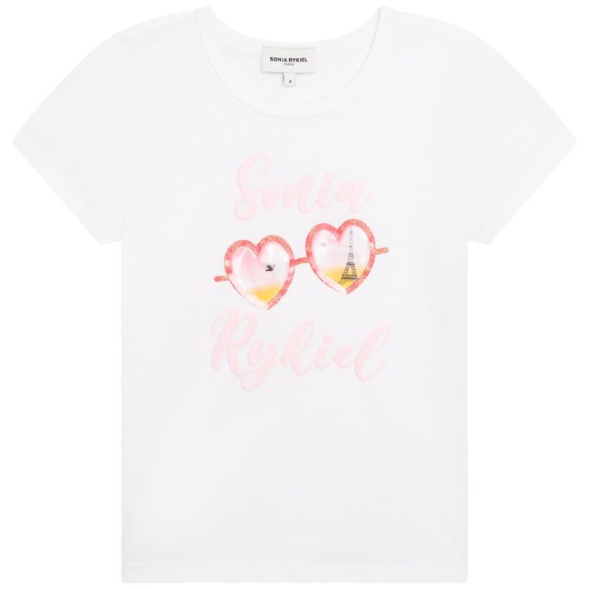 SONIA RYKIEL WHITE SHORT SLEEVES T-SHIRT