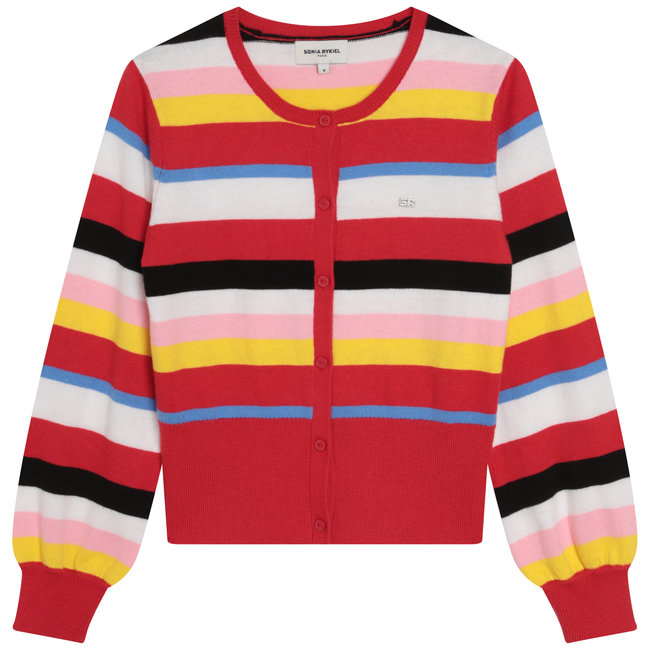 SONIA RYKIEL MULTICOLOR KNITTED CARDIGAN