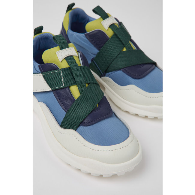 CAMPER Crclr Blue Leather and Textile Sneakers