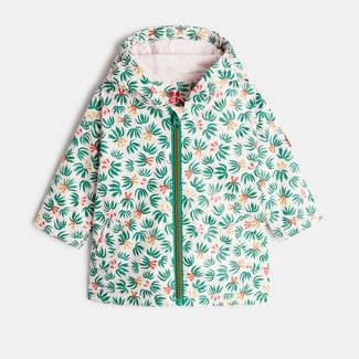 CATIMINI Baby girl's windbreaker with tropical motifs