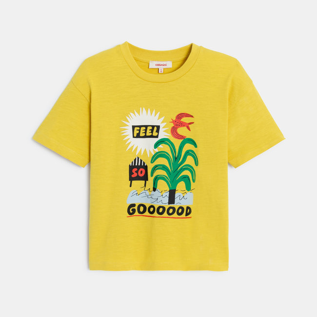 CATIMINI Boy's tropical yellow boy 's T-shirt