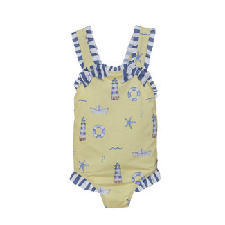 PATACHOU Mini Girl Yellow Nautical Swimsuit