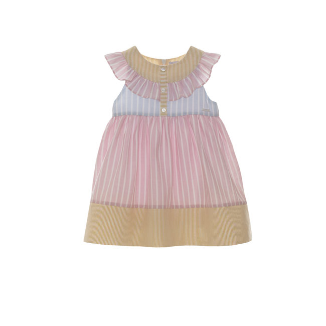 PATACHOU Mini Girl Colorful Pink Stripes Dress