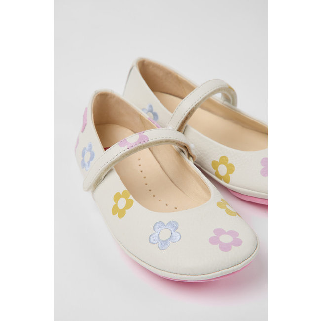 CAMPER Twins White leather ballerinas