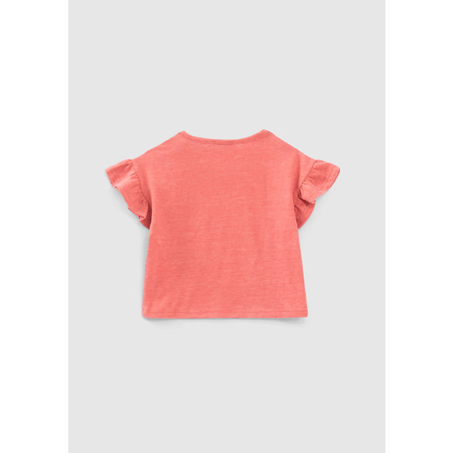 IKKS BABY GIRLS’ RED T-SHIRT WITH WINGED HELMET