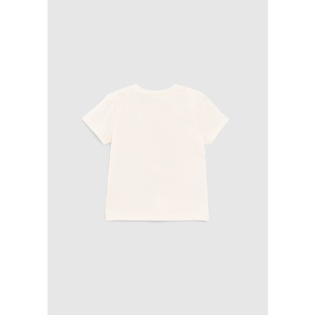 IKKS BABY BOYS’ ECRU LEOPARD IMAGE ORGANIC COTTON T-SHIRT
