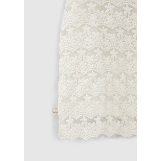 IKKS GIRLS’ OFF-WHITE LACE BLOUSE