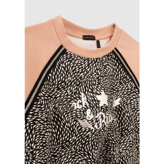 IKKS GIRLS’ PINK GRAPHIC PRINT SWEATSHIRT