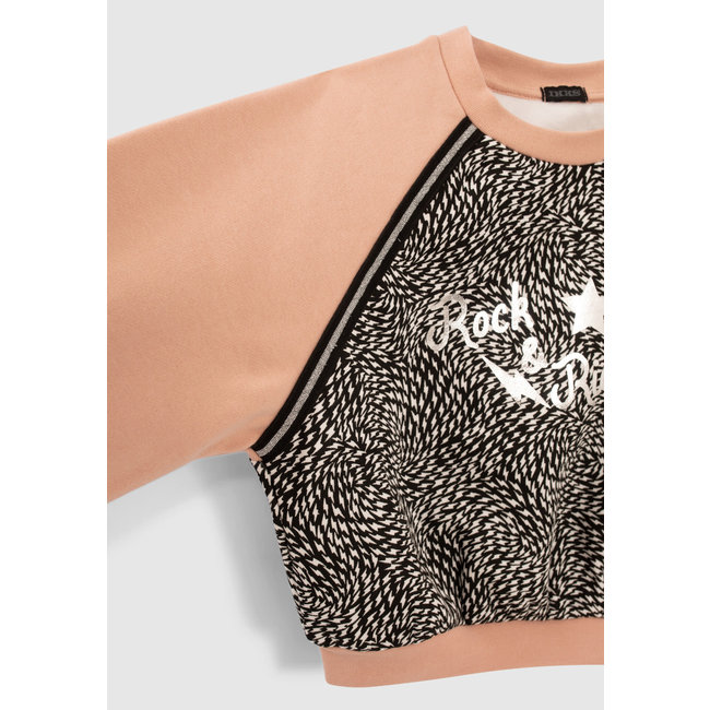 IKKS GIRLS’ PINK GRAPHIC PRINT SWEATSHIRT