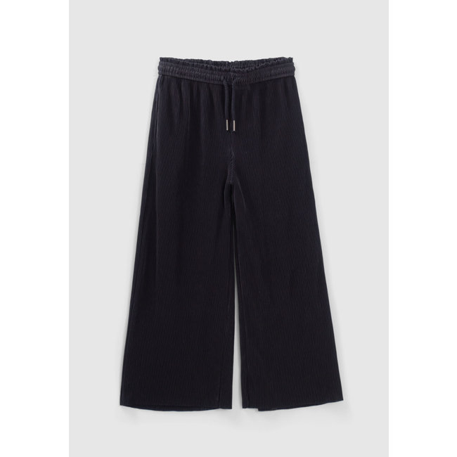 IKKS GIRLS’ NAVY PLEATED WIDE TROUSERS