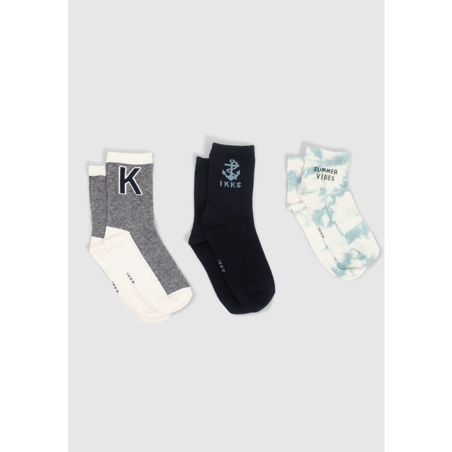 IKKS BOYS’ NAVY, WHITE AND BLUE SOCKS