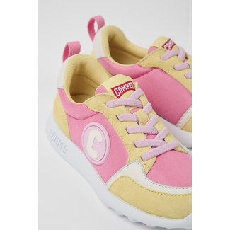 CAMPER Driftie pink sneaker with laces for kids