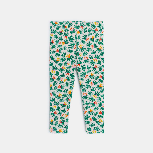 CATIMINI Baby girl's leggings with tropical motifs