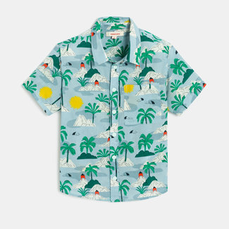 CATIMINI Boy's tropical blue shirt