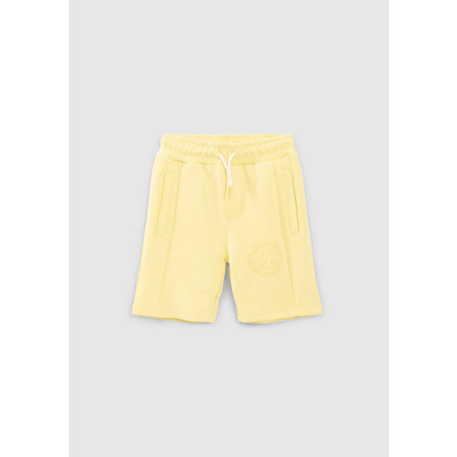 IKKS BOYS’ LIME GREEN EMBOSSED IMAGE RECYCLED BERMUDA SHORTS