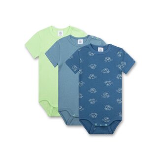 SANETTA Body short sleeve (three pack) blue and green
