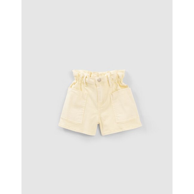 IKKS GIRLS’ LEMON DENIM HIGH-WAIST SHORTS