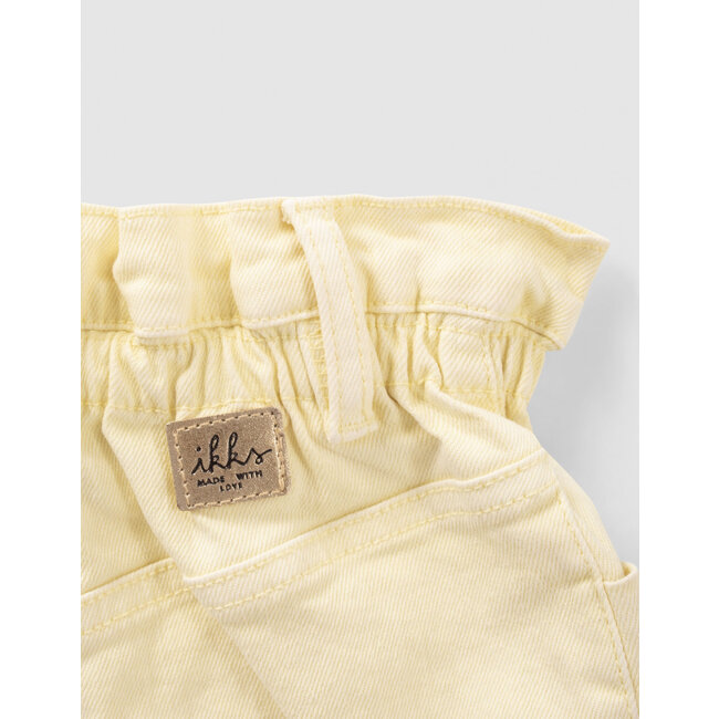 IKKS GIRLS’ LEMON DENIM HIGH-WAIST SHORTS