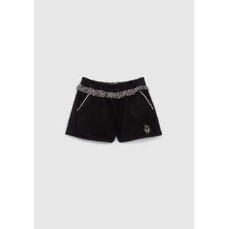 IKKS BABY GIRLS’ BLACK/TACHIST PRINT REVERSIBLE SHORTS