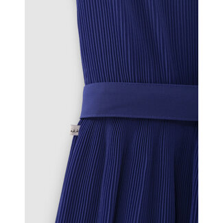 IKKS GIRLS’ NAVY PLEATED DRESS WITH BELT