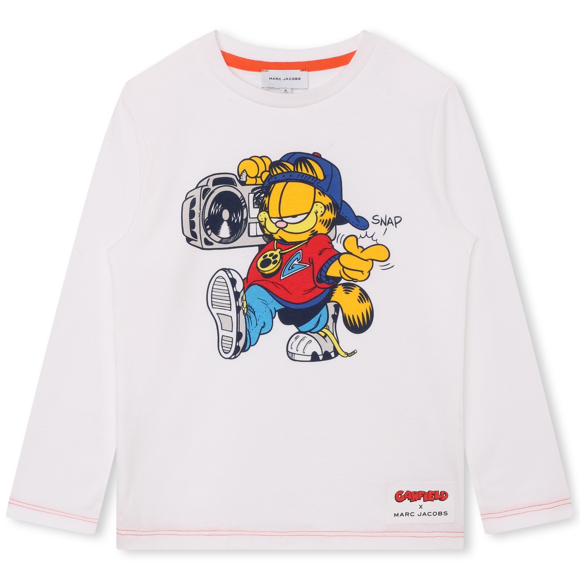 WHITE GARFIELD LONG SLEEVE T-SHIRT  Marc Jacobs Canada - Kidz Global  Apparel Ltd.