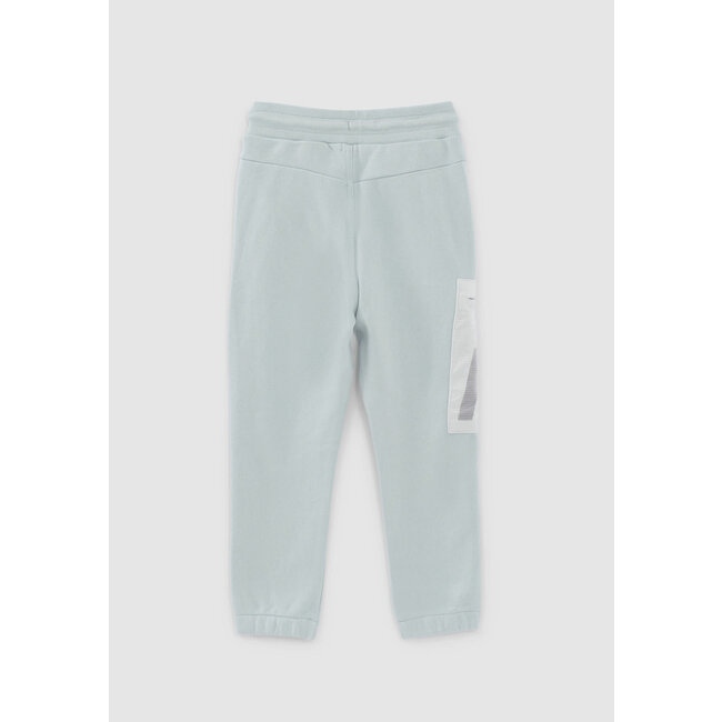 IKKS BOYS’ AQUA GREEN JOGGERS WITH NYLON CHEQUERED POCKET