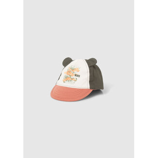 IKKS BABY BOYS’ ORANGE, WHITE AND KHAKI CAP