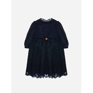 PATACHOU DRESS KIDS GIRL PARTY ROYAL - MARINE