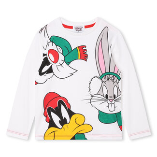 THE MARC JACOBS WHITE LOONEY TUNES LONG SLEEVES TOP