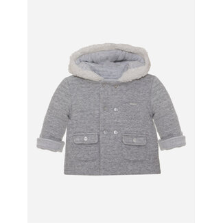 PATACHOU COAT NEWBORN GREY - MELANGE GREY